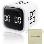 Tecnoluzor Digital Cube Pomodoro Timer - White