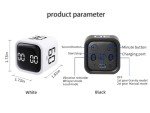 Tecnoluzor Digital Cube Pomodoro Timer - White