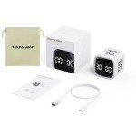 Tecnoluzor Digital Cube Pomodoro Timer - White
