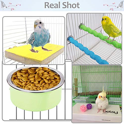 Stainless Steel Bird Feeding Cups with Stand (7)