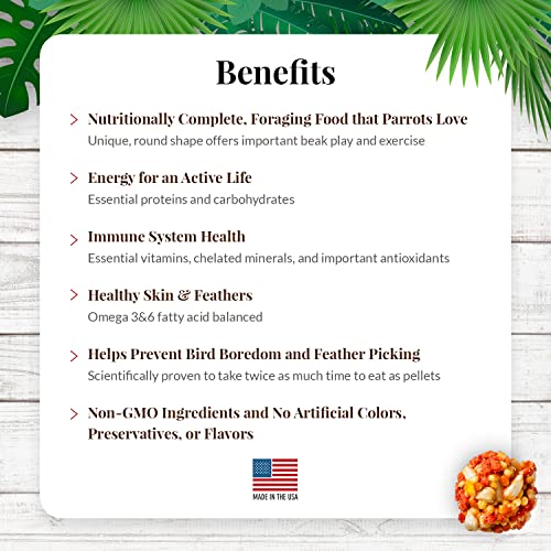 Tropical Fruit Nutri-Berries for Parrots, 3 lb