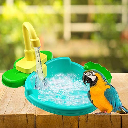 Petlex Bird Bath for Cage, Bird Bath Fountains Indoor, Parrot Automatic Bathing Box Bird Bath Shower Accessories Bird Toys for Parakeets, Budgie, Cockatiel, Conure and Small Birds