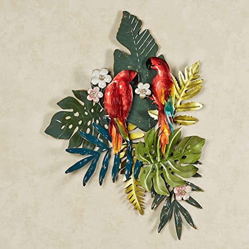 Hand-Painted Island Parrots Wall Art