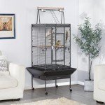Rolling Parrot Cage - Play Top Stand Included