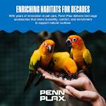 PENN-PLAX Bird-Life Cement Trimmer Bird Perch – Naturally Trims Nails & Beak – Great for Parrots, Cockatoos, Macaws, and Other Large Birds – 10” Long