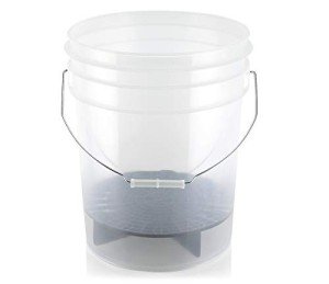 20L Clear Car Wash Bucket with Grit Guard