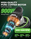 Ginour 900W Dual Action Car Polisher with 5 Pads