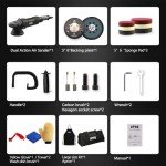 SPTA 5-Inch Dual Action Car Polisher Kit
