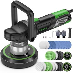 Ginour 900W Dual Action Car Polisher with 5 Pads