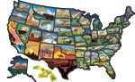 USA State Travel Map Vinyl Sticker for RVs