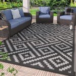 GENIMO Waterproof Reversible Outdoor Rug 5'x8