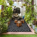 GENIMO Waterproof Reversible Outdoor Rug 5'x8