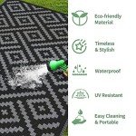 GENIMO Waterproof Reversible Outdoor Rug 5'x8