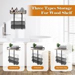 Wall-Mounted Towel Rack with Wooden Shelf