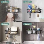 Veken Rustproof Shower Caddy 6-Pack for Home