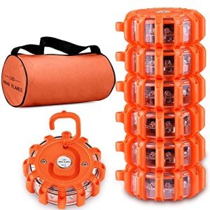 Tobfit 6 Pack LED Roadside Safety Flares