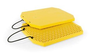 Camco Extra Large Stabilizer Jack Pads - Helps Stop RV Jacks from Sinking into Soft Ground - Includes Rope Carry Handles & Each Measures 17” x 15” x 1” - Crafted of Heavy-Duty Polymer - 2-Pack (44545)