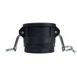 Quafwia 2 pcs Polypropylene Camlock Fittings (3" Type D) Standard Camlock Fitting, Female Coupler x Female Thread Cam lock Fittings With Camlock Gasket Inside (3")