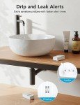 GoveeLife WiFi Water Ieak Detector 2 for Home, Smart Water Ieak Sensor 4 Pack with 100dB Adjustable Alarm and App Alerts, Wireless Detector with 1312 ft Transmission for Basement, Kitchen, Bathroom