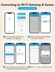GoveeLife WiFi Water Ieak Detector 2 for Home, Smart Water Ieak Sensor 4 Pack with 100dB Adjustable Alarm and App Alerts, Wireless Detector with 1312 ft Transmission for Basement, Kitchen, Bathroom