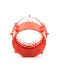 Camco RhinoFLEX Clear 45-Degree Camper/RV Sewer Hose Swivel Fitting - Features a Swivel Lug Fitting & a 4-Prong Bayonet Fitting - Made of Heavy-Duty Resin (39847)