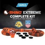 Camco Rhino Extreme 20-Foot RV Sewer Hose Kit - Crush Resistant TPE Technology - Swivel Fittings for Secure Connection - RV Heavy Duty Sewer Hose for RV Toilet (21012)