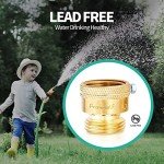 Pronese 2 Pack Lead-Free Brass 3/4" Inch MHT Hose Bibb Connector Backflow Preventer Vacuum Breaker,Check Valve For Garden Spigot RV Hose Connection,Anti-Siphon Fitting