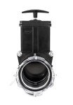 Camco Camper/RV Gate Valve - Features Built-In 3.5-Inch Clear Adapter & 4 Bayonet Prongs - Fits 3-Inch Sewer Fittings & Connects Easily to RV Drain Pipe (39053)