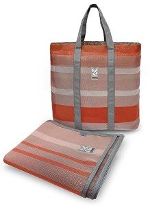 CGEAR RV Comfort Mat – Patented Sand-Free Technology with Ultra Soft Material – Sized to Your RV, Campsite, Beach House – Great Outdoor Patio Rug for RV and Camping (Earthy Stripe, 8' X 20')