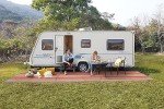 CGEAR RV Comfort Mat – Patented Sand-Free Technology with Ultra Soft Material – Sized to Your RV, Campsite, Beach House – Great Outdoor Patio Rug for RV and Camping (Earthy Stripe, 8' X 20')