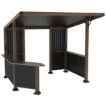 Blackstone 6000 Kitchen 10' x 10' Bar and Grill Pavilion, Black