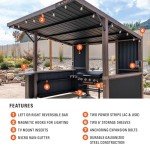 Blackstone 6000 Kitchen 10' x 10' Bar and Grill Pavilion, Black