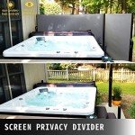VEVOR Retractable Side Awning, UV 50 63''x 236'' Full Aluminum Rust-Proof Patio Sunshine Screen, 280 g Thicken Outdoor Privacy Divider & Wind Screen, for Courtyard, Balcony, Roof Terraces, Gray
