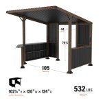Blackstone 6000 Kitchen 10' x 10' Bar and Grill Pavilion, Black