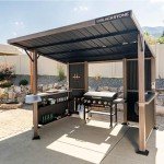 Blackstone 6000 Kitchen 10' x 10' Bar and Grill Pavilion, Black