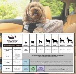Snoozer Large High Back Console Dog Car Seat Travel Dog Bed Carrier for Dogs up to 12lbs, Provides Safe Pet Travel with Dog Car Seat Belt Harness Strap, Removable Machine Washable Merlin Pewter Cover