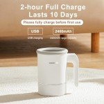 DOGNESS Automatic Dog Paw Cleaner and Massager, Electric Paw Washer for Dogs Portable Paw Cleaner Cup, Dog Foot Cleaning Machine USB Rechargeable, Designed for Medium to Large Dogs (White)