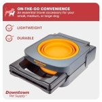 Downtown Pet Supply Raised Dog Bowl - Portable Feeder for Travel - Collapsible Silicone Design - 5 Cups Capacity - Lightweight Pet Feeder - Ideal for Small, Medium & Large Dogs - Dog Feeding Station
