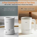 DOGNESS Automatic Dog Paw Cleaner and Massager, Electric Paw Washer for Dogs Portable Paw Cleaner Cup, Dog Foot Cleaning Machine USB Rechargeable, Designed for Medium to Large Dogs (White)