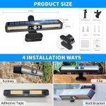 sunlight encounter Clip On Solar Motion Lights Outdoor Waterproof, 2 Pack Solar Fence Lights Outside with 36 LEDs, 6000K, Portable Solar Powered Security Light for Fence Garage Camping