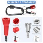 Wire Nut Twister,with 2pcs Bit Holders 1/4" Socket,Hex Shank Screwdriver Bit Holder,Wire Twisting Tool,Wire Nut Twister for Electrical Power Drill,Wire Twister for Quick Twisting Cable