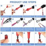 Wire Nut Twister,with 2pcs Bit Holders 1/4" Socket,Hex Shank Screwdriver Bit Holder,Wire Twisting Tool,Wire Nut Twister for Electrical Power Drill,Wire Twister for Quick Twisting Cable