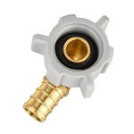 10-Pack EFIELD Pex 1/2" Pex X 1/2" Female NPT Swivel Elbow Brass Crimp Fittings, ASTM F1807