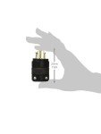 Leviton 000-515PR-000 515PR 15 Amp 125 Volt, Straight Blade Rubber Plug, NEMA 5-15P, Black