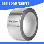 Romeda Aluminum Tape, 2 inch x 65 Feet Foil Tape (3.9 mil), Insulation Adhesive Metal Tape, High Temperature Heavy Duty HVAC Tape, Silver Tape Aluminum Foil Tape for Ductwork, Dryer Vent, HVAC