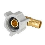 10-Pack EFIELD Pex 1/2" Pex X 1/2" Female NPT Swivel Elbow Brass Crimp Fittings, ASTM F1807