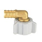 10-Pack EFIELD Pex 1/2" Pex X 1/2" Female NPT Swivel Elbow Brass Crimp Fittings, ASTM F1807