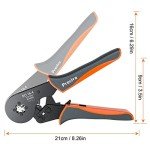 Ferrule Crimping Tool Kit, Preciva 16-4 Square Crimping Tools, Ratchet Jaw Wire Crimping Pliers AWG 28-5 (0.08-16mm²) with 1200 Terminal Connector Sleeves