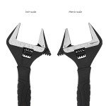 Amazon Basics 4-Piece Plumbing Adjustable Wrench with Soft Grip, Wide Mouth, Includes: 6-Inch (150mm), 8-Inch (200mm), 10-Inch (250mm), 12-Inch (300mm), 4 Sizes Bundle