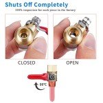 1/4 Inch Ball Valve NPT Air Compressor Brass Valve Female Male Shut Off Small
